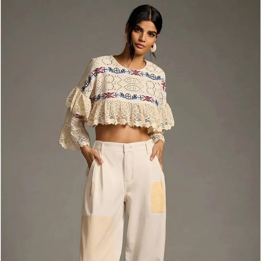 NWT Ruffle Lace Shrug